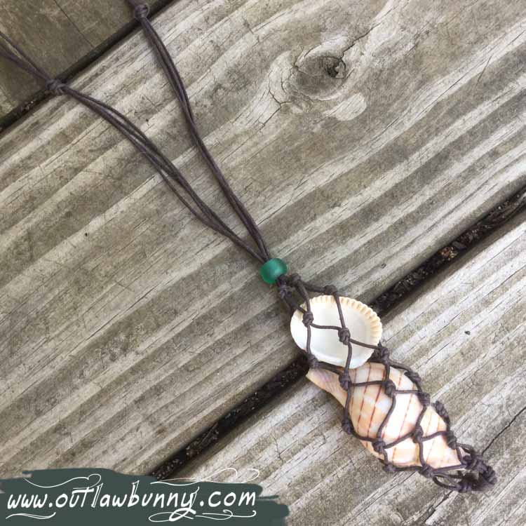 Macrame Net Amulet Necklaces Outlaw Bunny